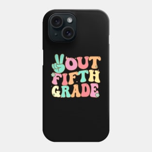 Peace Out Fifth 5th Grade Last Day School Graduation Phone Case