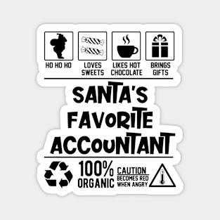 Santa's Favorite Accountant Christmas Magnet