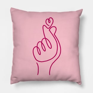 KPOP HEART "I LOVE YOU" - One line drawing Pillow