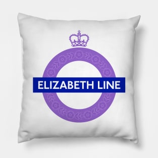 Elizabeth Line with crown Pillow