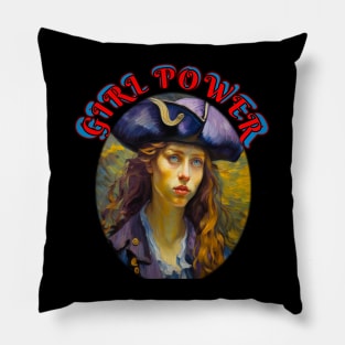 Girl power pirate apprentice Pillow