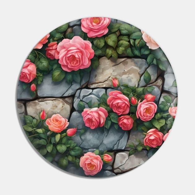 NUANCED CLIMBING ROSE ON STONE WALL Pin by Ciervo Primavera