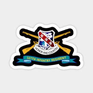 327th Infantry Regiment - DUI w Br - Ribbon X 300 Magnet