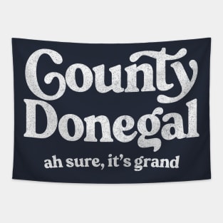 County Donegal / Original Humorous Retro Typography Design Tapestry