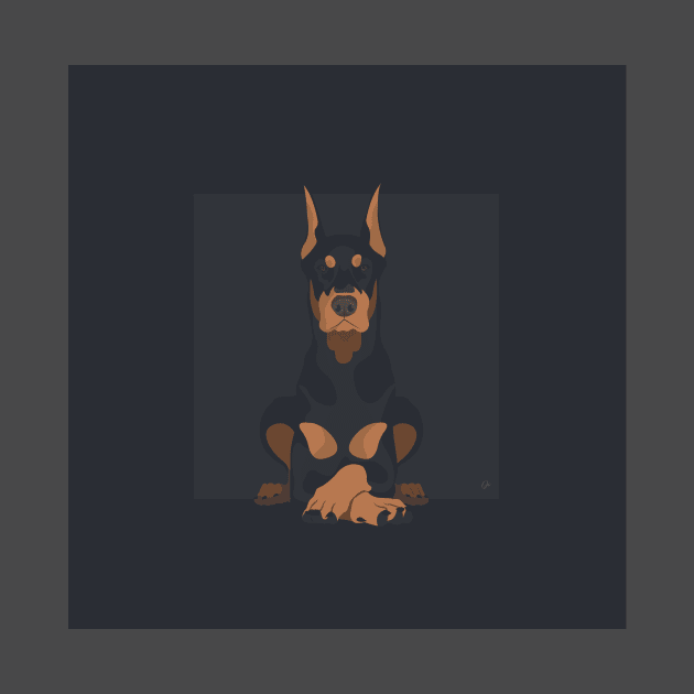 doberman by Di_illustration