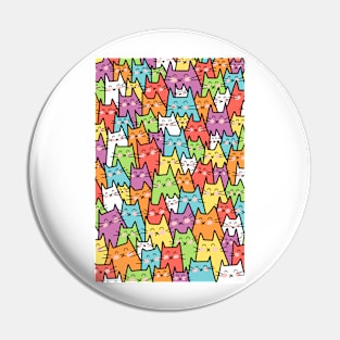 Cat Party - Colorful Pin