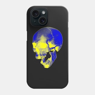 Blue and Yellow Skull Phone Case