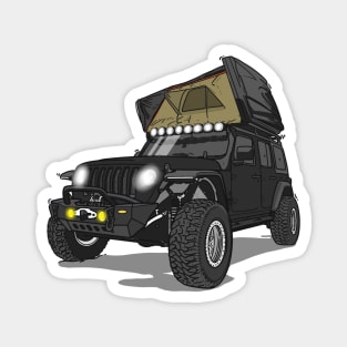 Jeep Wrangler Camp Time - Jeep Black Magnet