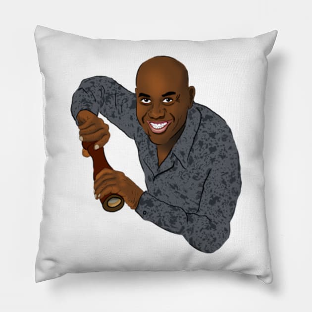 Ainsley Harriott Meme Pillow by Barnyardy