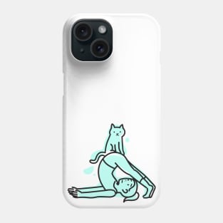 Cute Cat Yoga Pose Sticker Phone Case