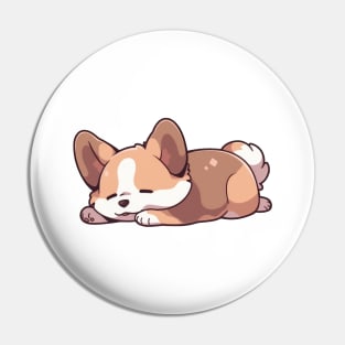 Cute Corgi Dog Sleeping Pin