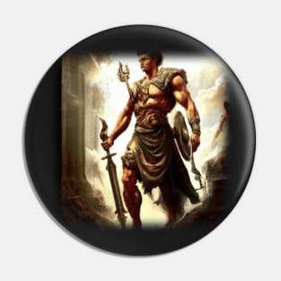 Painting of a Greek god Pin