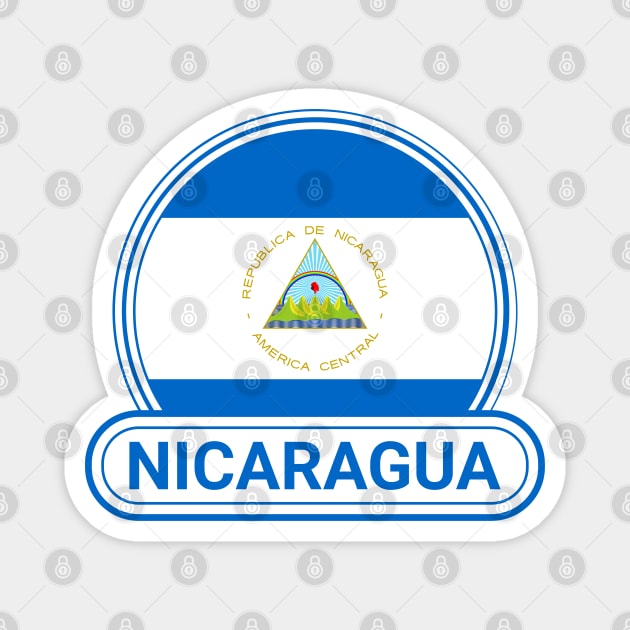 Nicaragua Country Badge - Nicaragua Flag Magnet by Yesteeyear