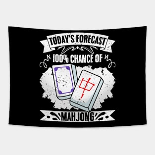 Today's Forecast 100% Chance Of Funny Mahjong A Mahjong Fan Tapestry