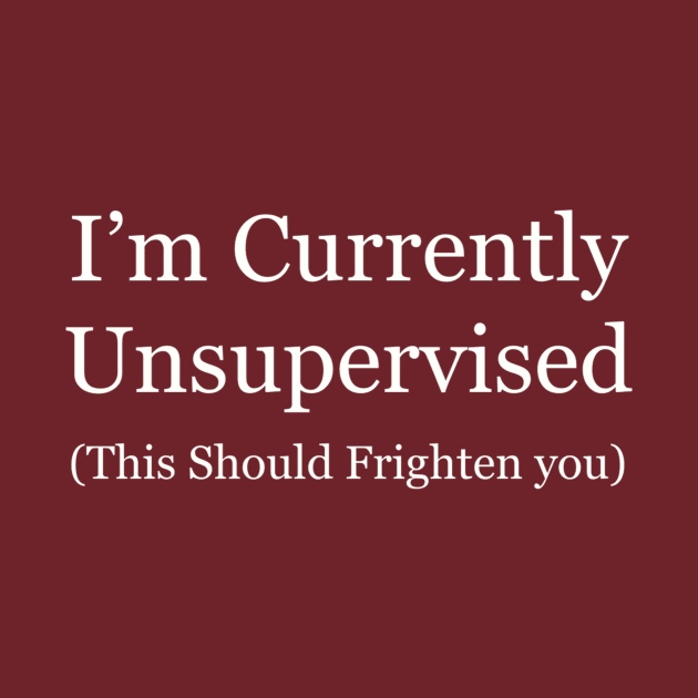 Unsupervised Adult Alert Tee - Sarcastic "This Should Frighten You" T-Shirt, Perfect for Casual Wear or Quirky Gift by TeeGeek Boutique