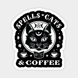 Spells, Cats & Coffee Magnet