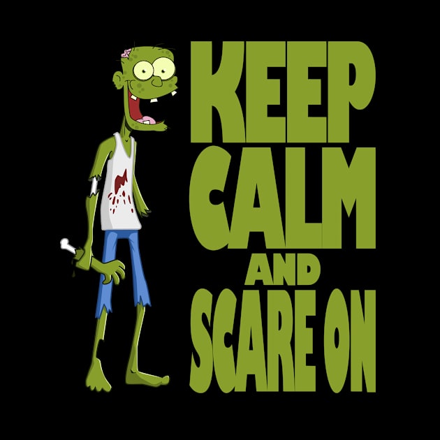 Halloween - Keep calm and scare on by likbatonboot
