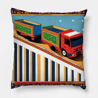 Pakistani Truck Art Style Pillow