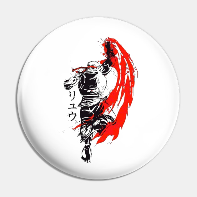 RYU HIT WITH BLOOD - TSHIRT Pin by JMPrint