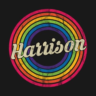 Harrison - Retro Rainbow Faded-Style T-Shirt