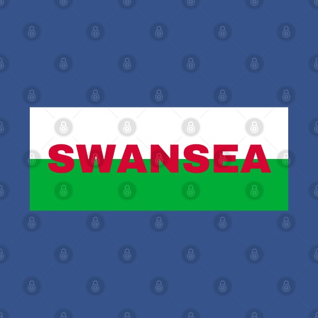 Swansea City in Wales Flag by aybe7elf