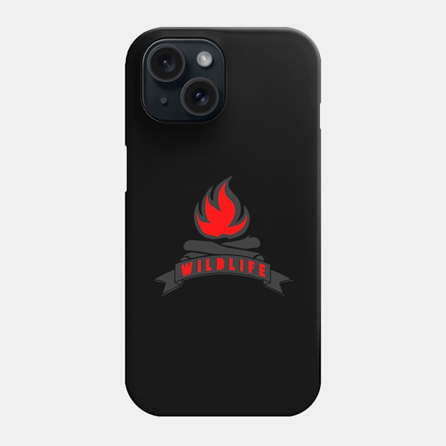 Wildlife Born to Camp Forced To Work Dark Background Camping Campfire Summer Design Phone Case by ActivLife