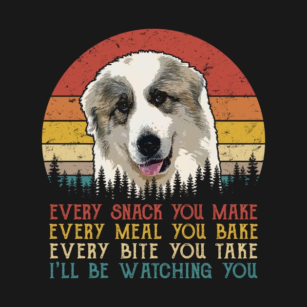 Retro Great Pyrenees Every Snack You Make Every Meal You Bake by SportsSeason