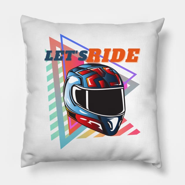 Let's Ride Pillow by AlGenius