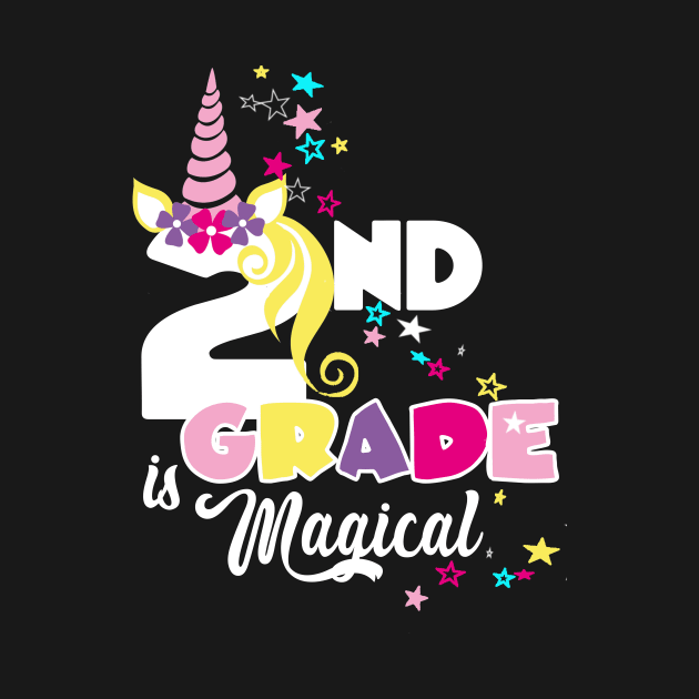 Second Grade Girls Unicorn 2nd Grader Magical Unicorn Lover Gift by Bezra