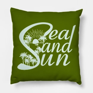 sea sand sun Pillow