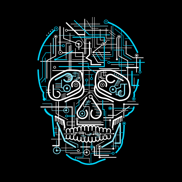 Electric Skull by caffeinart