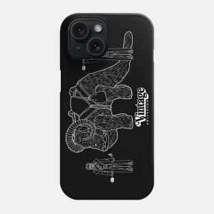 Vintage Collector - Wooly Beast Line Art Phone Case