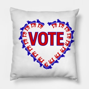 vote democrat donkey Pillow