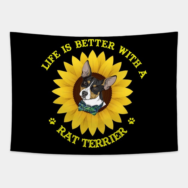 Rat Terrier Lovers Tapestry by bienvaem