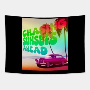 Chasing Sunsets Ahead Tapestry