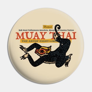 Vintage Muay Thai Tattoo Monkey Pin