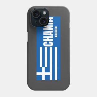 Chania City with Greek Flag Phone Case