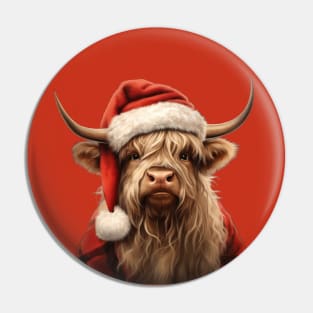 Moo-rry Christmas Pin