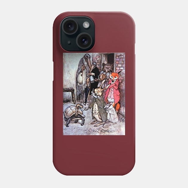 The Tortoise and the Hare - Arthur Rackham Phone Case by forgottenbeauty