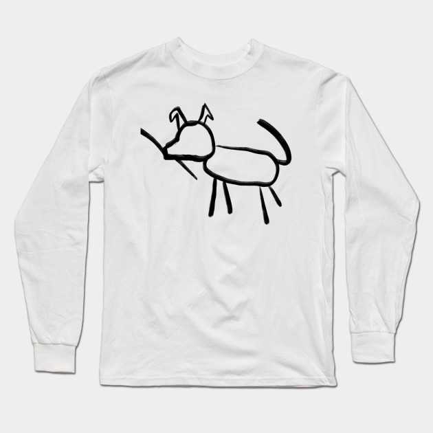 Stick Figure Line Drawing Of A Dog Stick Figure Long Sleeve
