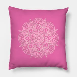 Mandala Pink Bloom Pillow
