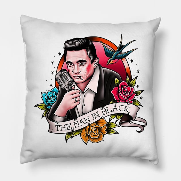 The man in black Pillow by CosmicAngerDesign