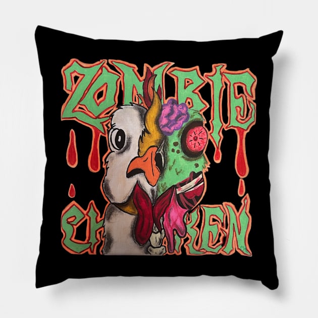 Zombie Chicken Pillow by Cassie’s Cryptid Land