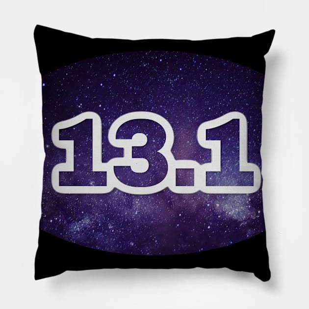 Half Marathon From Space 13 1 Pillow by DesignsbyZazz