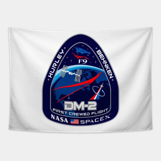 DRAGON CREW - SPACE X x NASA Tapestry by smilingnoodles