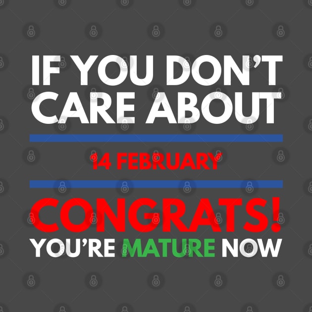 if you don’t care about 14 february Congrats! you’re mature now by FunnyZone