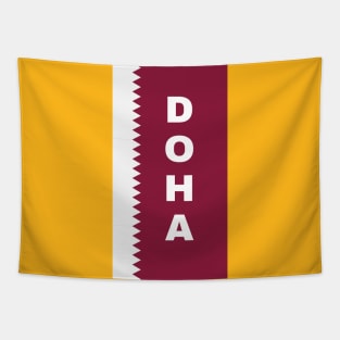 Doha City in Qatar Flag Vertical Tapestry