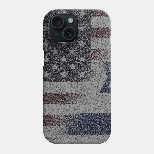 American and Israeli Flag Blended Phone Case by designs-by-ann