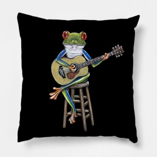 AcoustiFrog - Frog Guitarist Pillow