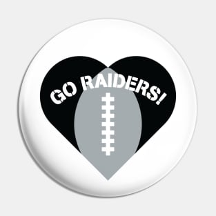 Heart Shaped Las Vegas Raiders Pin